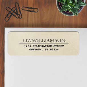 Vintage Telegram Style Address Label Return Address Label
