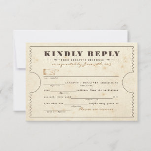 Vintage Telegram Ticket Libs Response Card