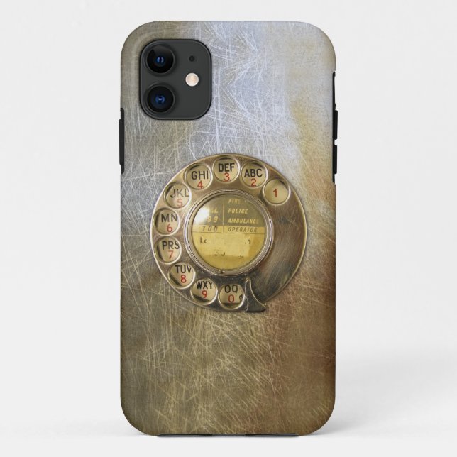 Vintage_Telephone_Dial 04 Case-Mate iPhone Case (Back)