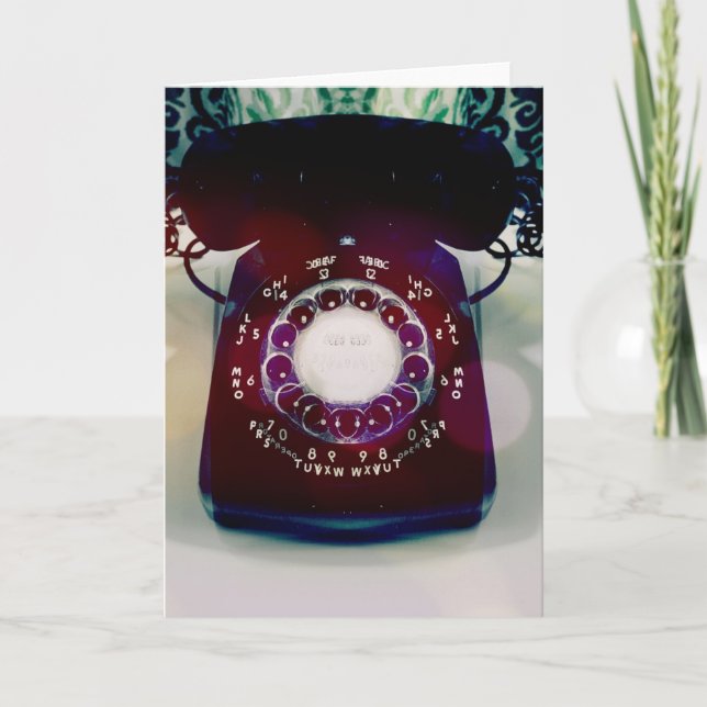 Vintage Telephone Greeting Card. Card (Front)
