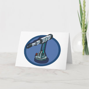 Vintage Telescope Astronomy Enthusiast Stargazing  Card