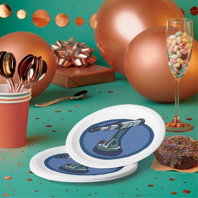 Vintage Telescope Astronomy Enthusiast Stargazing  Paper Plate (Creator Uploaded)