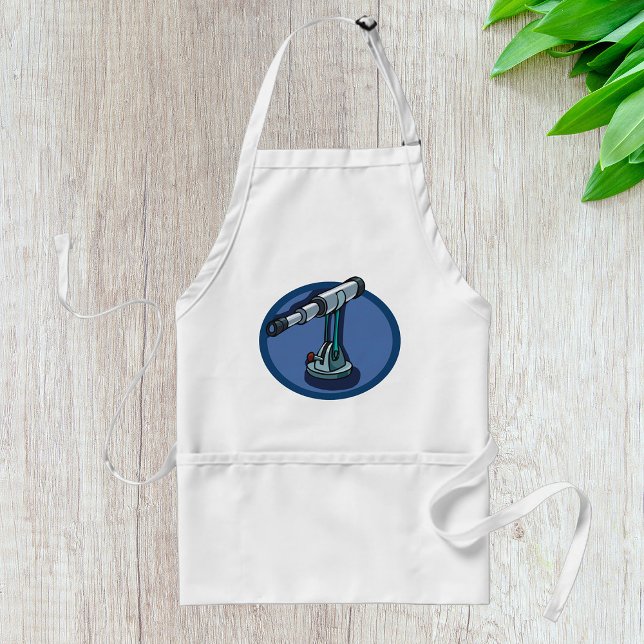 Vintage Telescope Astronomy Enthusiast Stargazing  Standard Apron (Creator Uploaded)