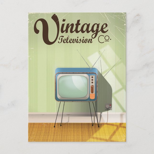 Vintage Television Co. Commercial Postcard (Front)