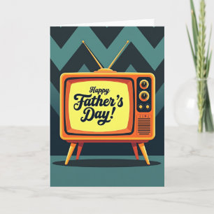 Vintage Television Fathers Day Card