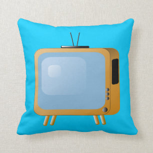 VINTAGE TELEVISION Throw Pillow