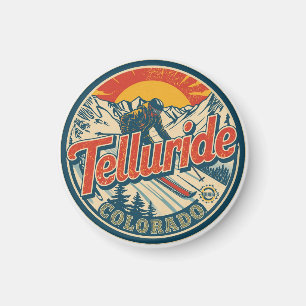 vintage Telluride colorado skiing outdoor gifts Magnet