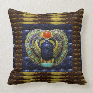 VINTAGE Temple Arts from Egypt PYRAMIDS Cushion