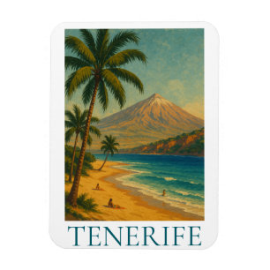 Vintage Tenerife Canary Island Beach Playa Travel Magnet