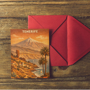 Vintage Tenerife Canary Island Mount Teide Travel Postcard