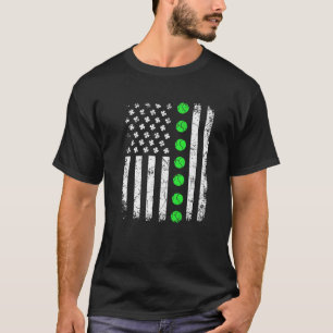 Vintage Tennis American Flag St Patrick's Day Sham T-Shirt