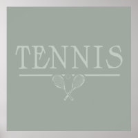 Vintage Tennis Art Illustrated CUSTOM COLOR