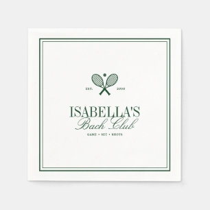 Vintage Tennis Country Club Bachelorette Napkin
