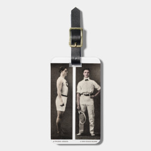 Vintage Tennis Player Athlete Pro Luggage Tag