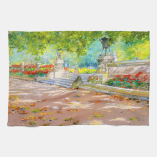 Vintage Terrace, Prospect Park (1887) drawing Tea Towel
