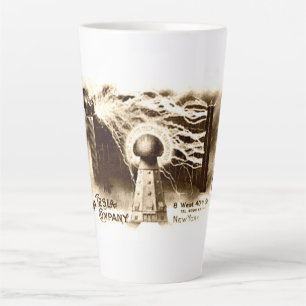 Vintage Tesla Letterhead  Latte Mug