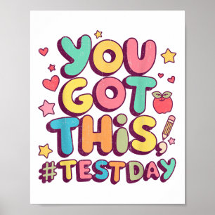 Vintage Test Day You Got This Testing Day Teacher Poster