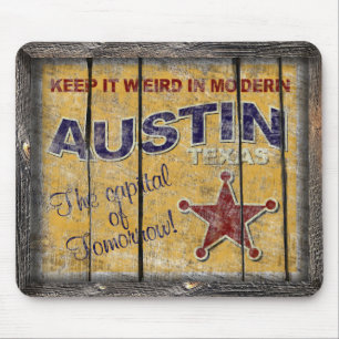 Vintage Texas - Austin Mouse Pad