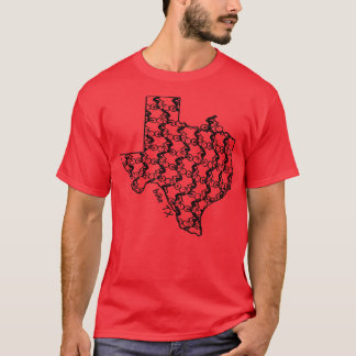 Vintage Texas Cycling State Biking Bike TX Bike Ri T-Shirt