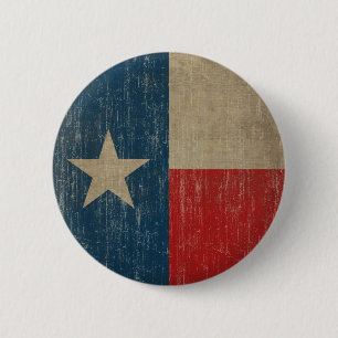 Vintage Texas Flag 6 Cm Round Badge