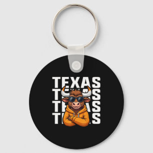 Vintage Texas Graphic Clic For Men Women Kids Key Ring