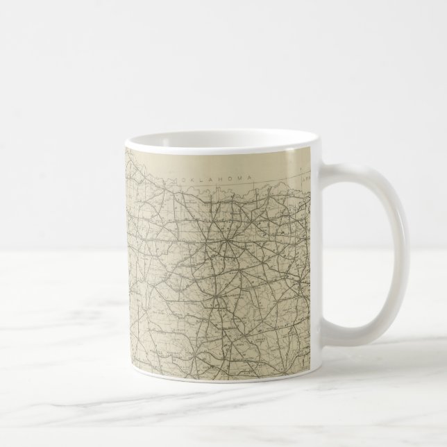 Vintage Texas Highway Map (1919) Coffee Mug (Right)