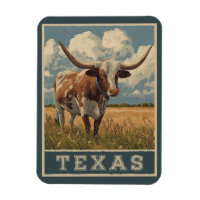 Vintage Texas Longhorn Bull Retro Travel