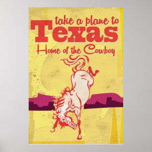 Vintage Texas Travel Poster