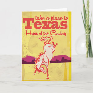 Vintage Texas Travel Poster Holiday Card