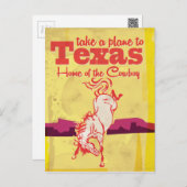 Vintage Texas Travel Poster print Postcard (Front/Back)