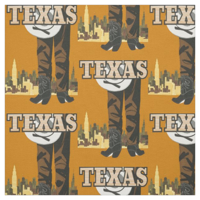 Vintage Texas USA customisable fabric (Swatch)