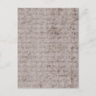 Vintage Text French Background Paper Template Postcard