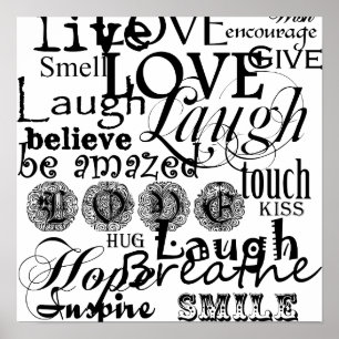 Vintage Text Life Advice Apparel and Gifts Poster