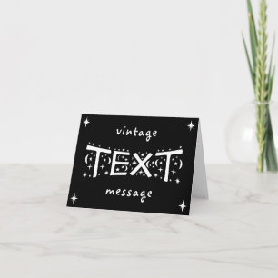 Vintage Text Message Folded Greeting Card