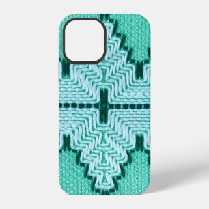Vintage Textile Yarn Couching Technique With Graph iPhone 12 Case