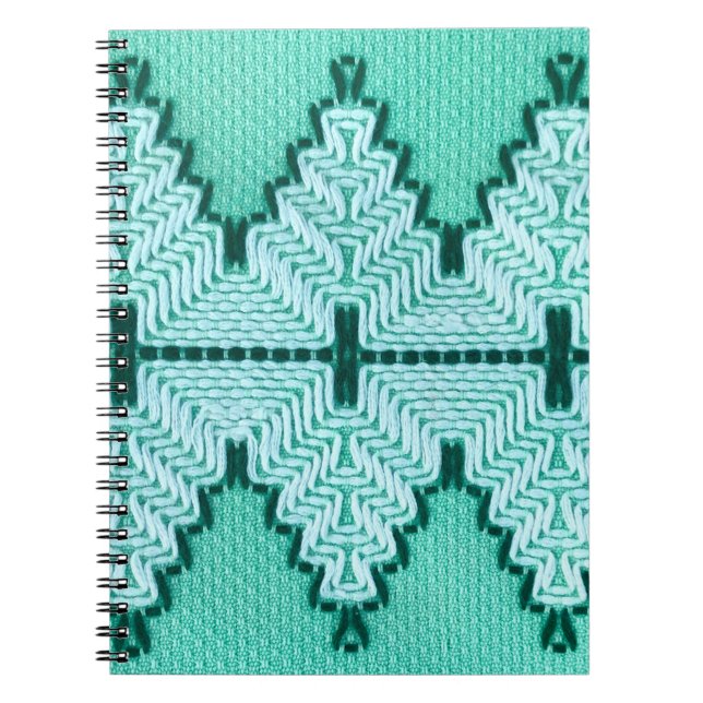 Vintage Textile Yarn Couching Technique With Graph Notebook (Front)