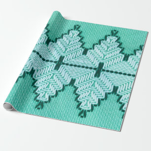 Vintage Textile Yarn Couching Technique With Graph Wrapping Paper