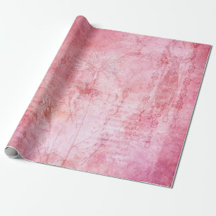 Vintage texture scrapbook pink wrapping paper
