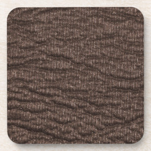 Vintage Textured Brown Leather Coaster