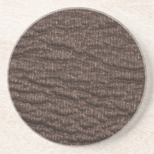 Vintage Textured Brown Leather Coaster