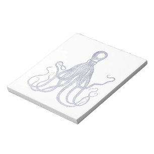 Vintage Textured Octopus Notepad