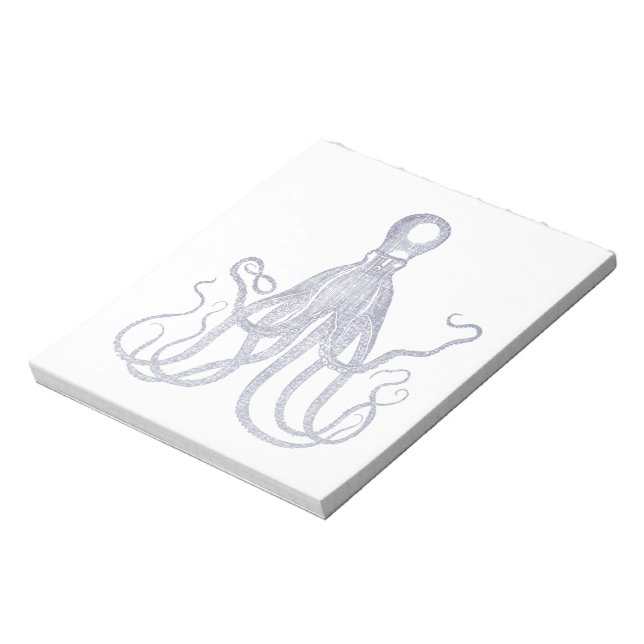 Vintage Textured Octopus Notepad (Rotated)