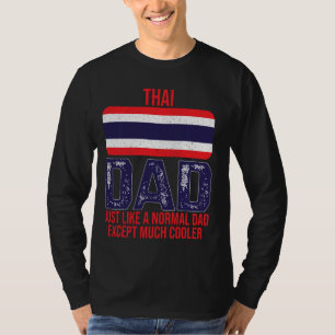 Vintage Thai Dad Thailand Flag For Father S Day T-Shirt