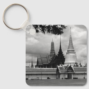 Vintage Thailand Bangkok Chapel Royal Palace view Key Ring