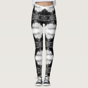 Vintage Thailand Bangkok Tourist royal palace gate Leggings