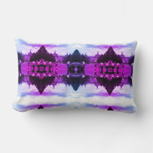 Vintage Thailand Bangkok Tourist royal palace gate Lumbar Cushion