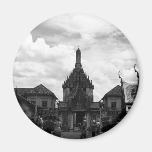 Vintage Thailand Bangkok Wat Phra Kaew tourists Bu Magnet