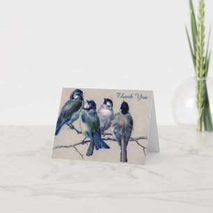 Vintage - Thank You - Bluebirds on a Branch,