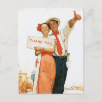 Vintage Thank You Couple