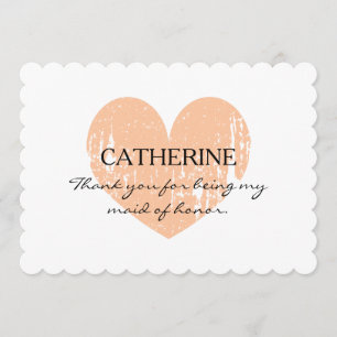 Vintage Thank you for being my maid of honour card
